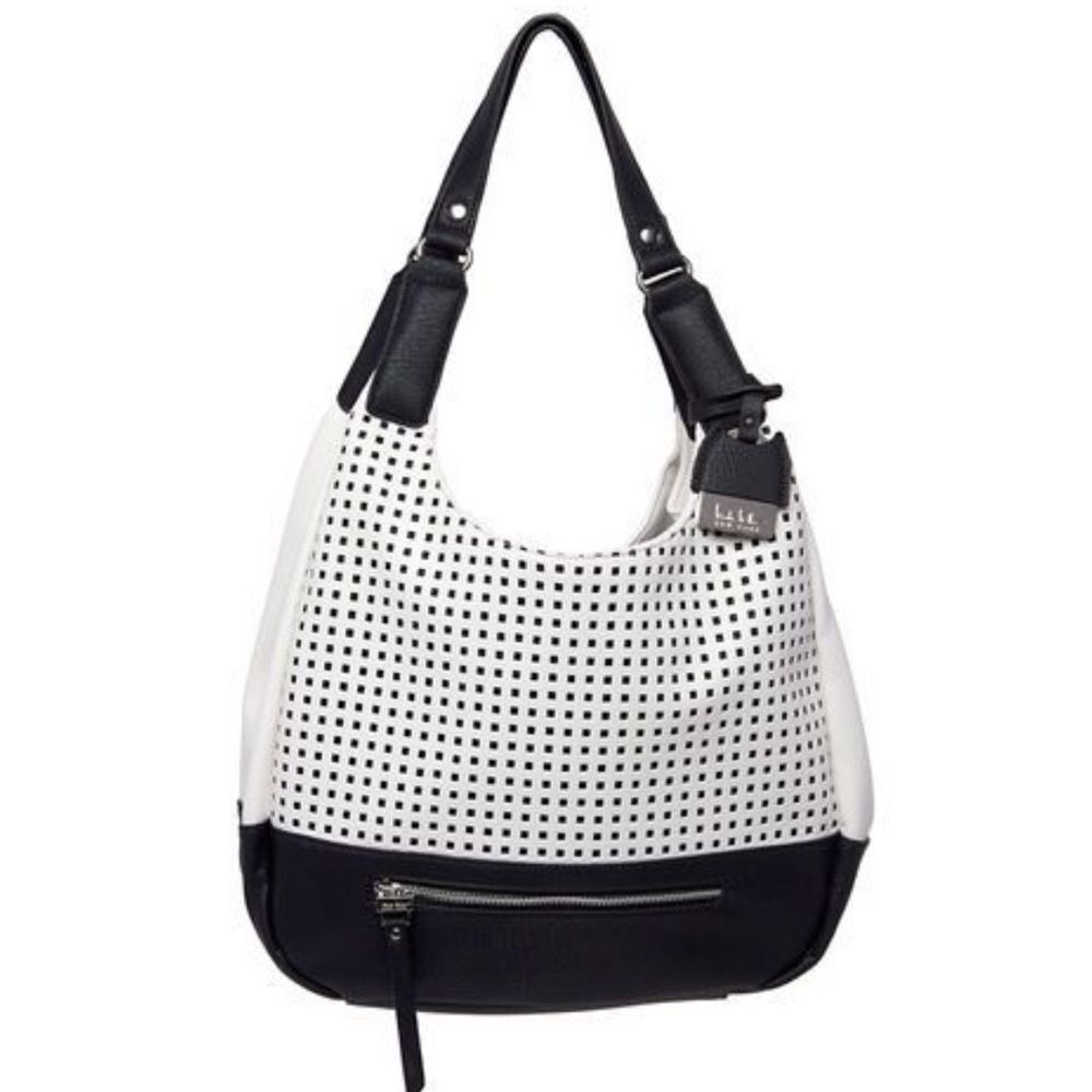 Nicole Miller Large Purse/Bag Black & Ivory GUC